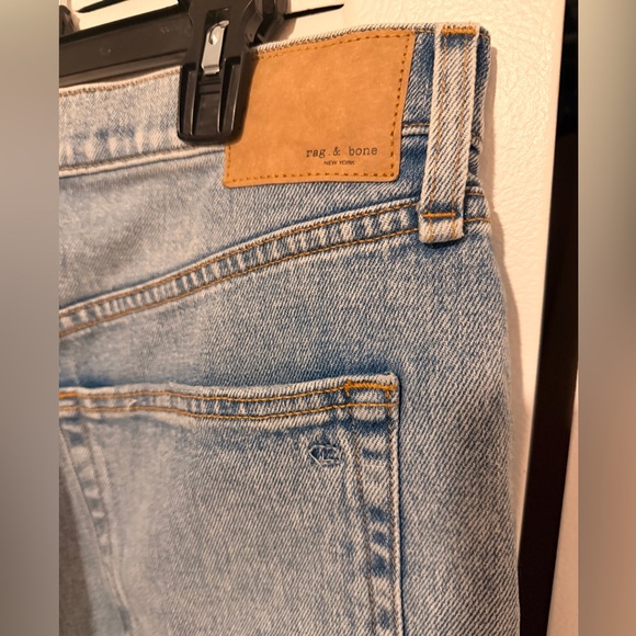 Rag & Bone Bermuda Shorts Distressed Raw Hem Denim Relaxed - Picture 5 of 9